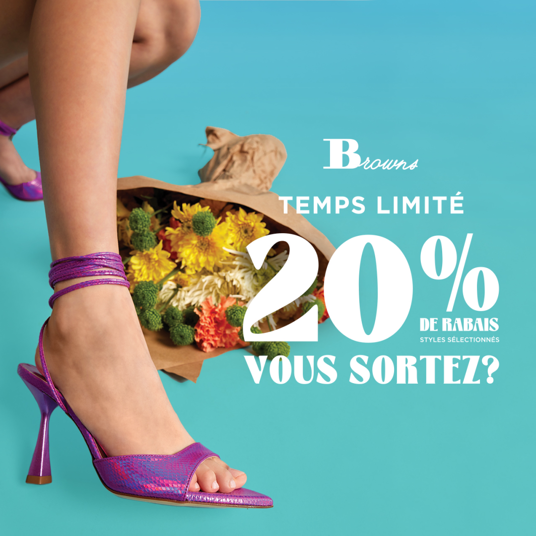 20% de rabais sur styles sélectionnés icon