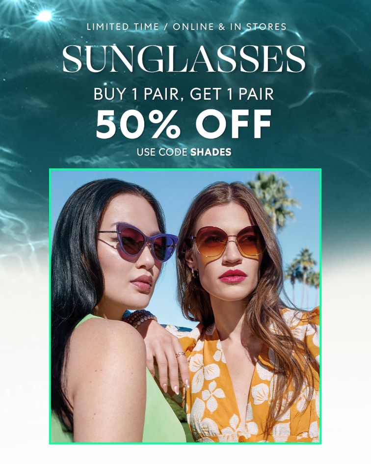 Lunettes de Soleil Achetez-en 1, Obtenez-en 1 50%* de rabais icon