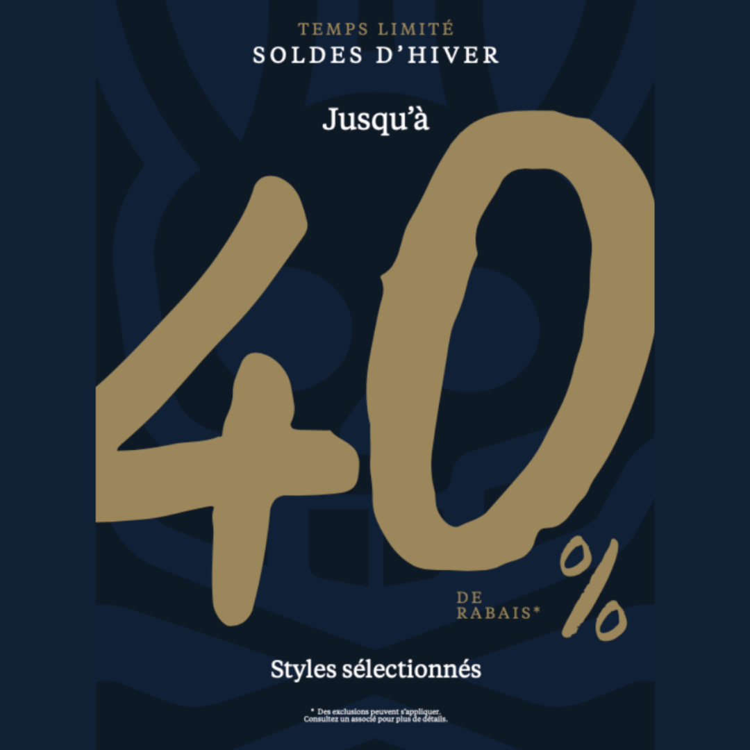 Vente de la Semaine de Boxing – 40 % de rabais sur une sélection de styles icon